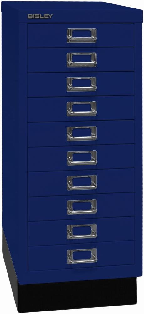 Bisley MultiDrawer™, 29er Serie mit Sockel, DIN A4, 10 Schubladen, Farbe oxfordblau Bild 1