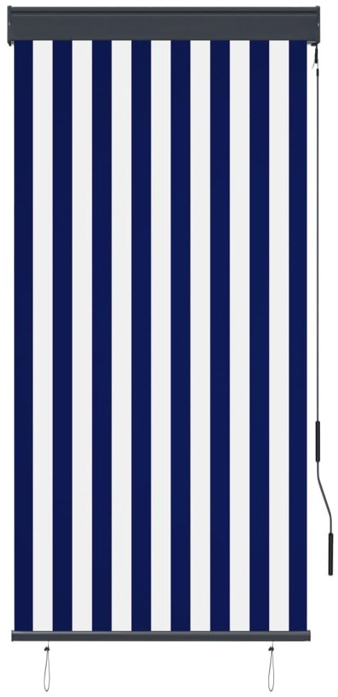 vidaXL Außenrollo 80 x 250 cm Blau und Weiß 145949 Bild 1