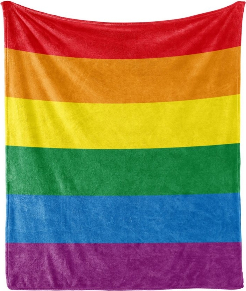 Wohndecke Gemütlicher Plüsch für den Innen- und Außenbereich, Abakuhaus, Regenbogen Homosexuell Parade Flagge Freiheit Bild 1