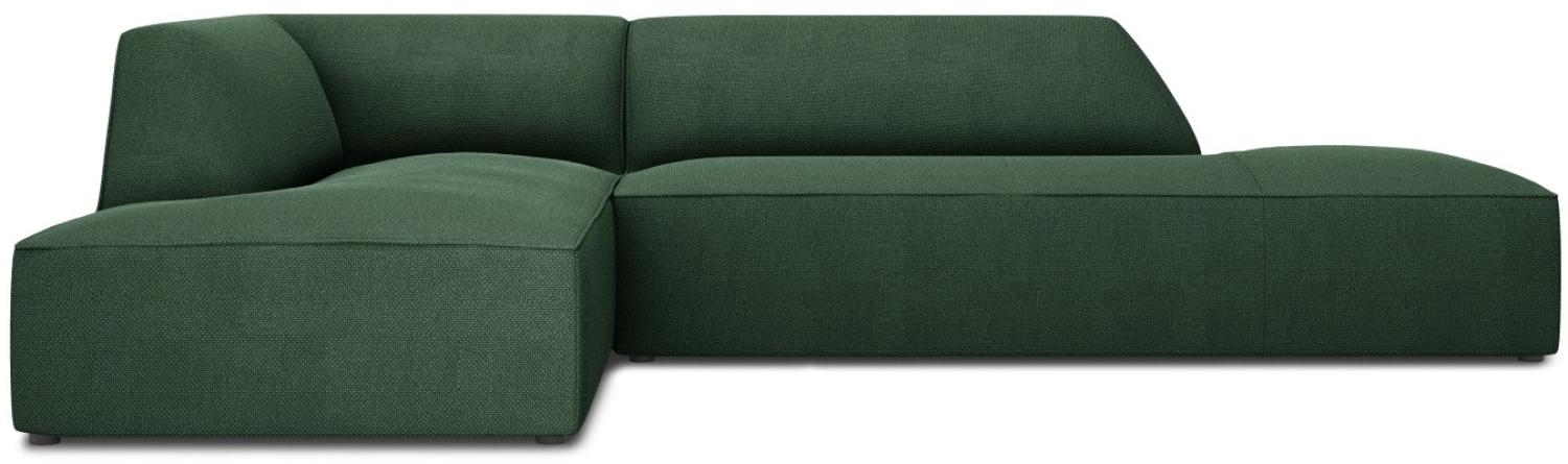 Micadoni 4-Sitzer Modular Ecke links Sofa Ruby | Bezug Green | Beinfarbe Black Plastic Bild 1