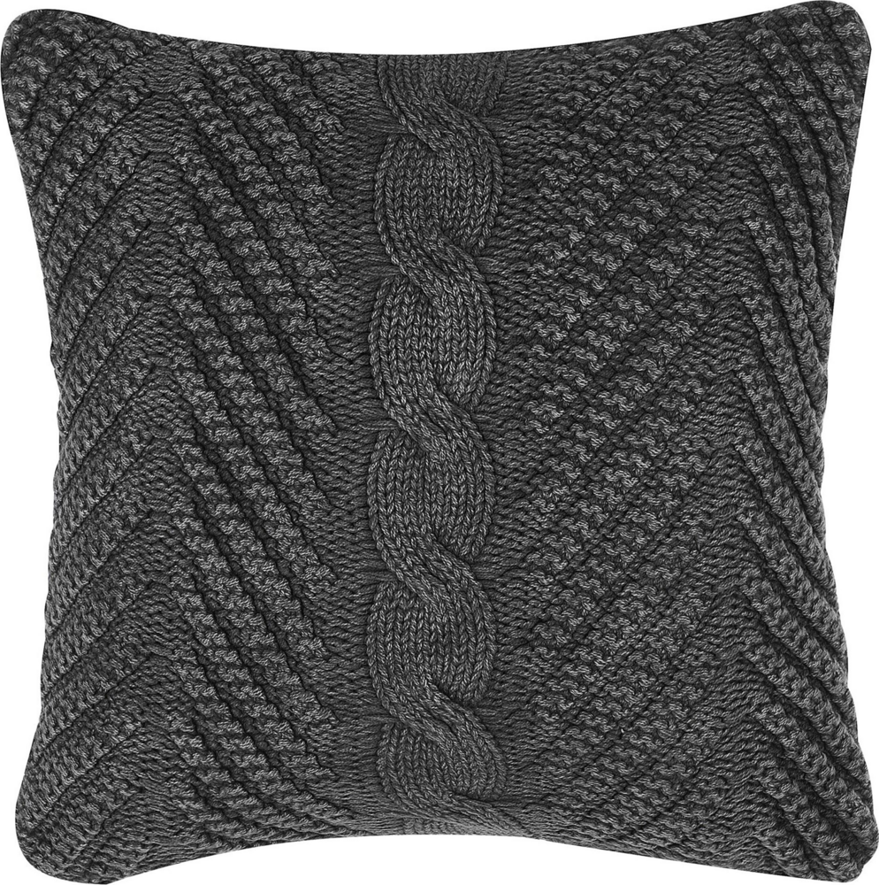 Dekokissen Ohne Muster KONNI Baumwolle 45 x 45 cm Grau Bild 1