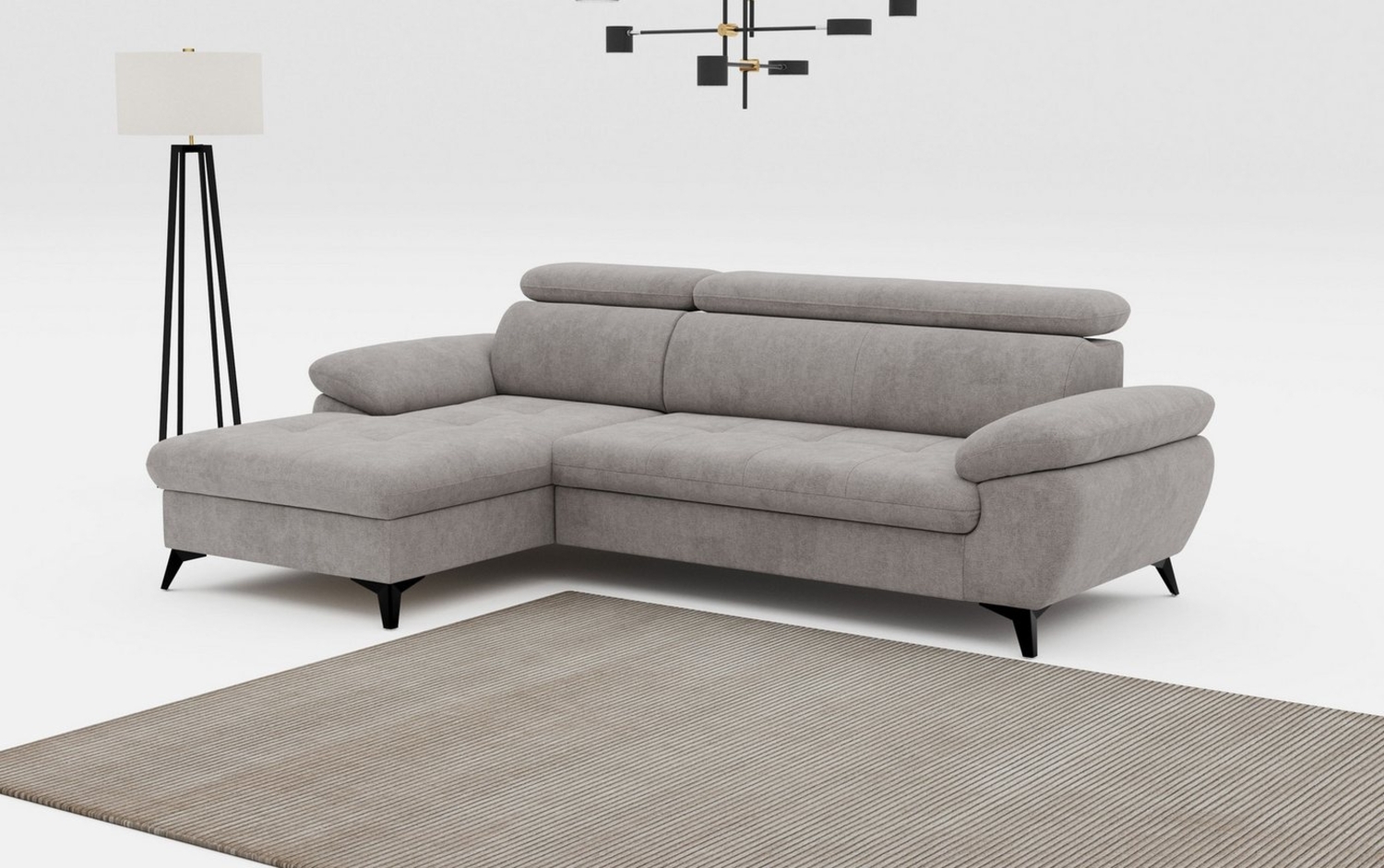COTTA Ecksofa Hudson L-Form, mit Kopfteilverstellung, wahlweise mit Bettfunktion & Bettkasten Bild 1
