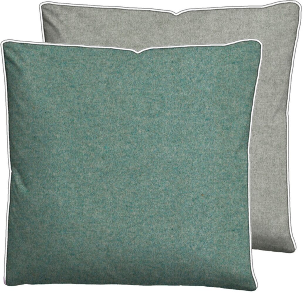 biberna Melange-Flanell Kissenbezug 0840500 MELANGE UNI, fichte, 1x 40x40 cm Bild 1