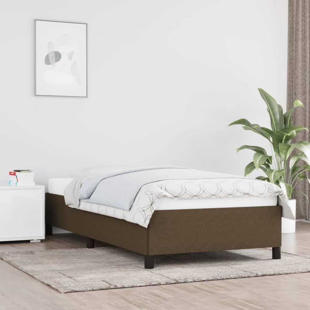 Bettgestell Dunkelbraun 90x190 cm Stoff [347029] Bild 1