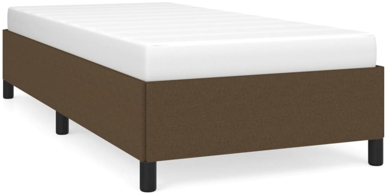 Bettgestell Dunkelbraun 90x190 cm Stoff [347029] Bild 1