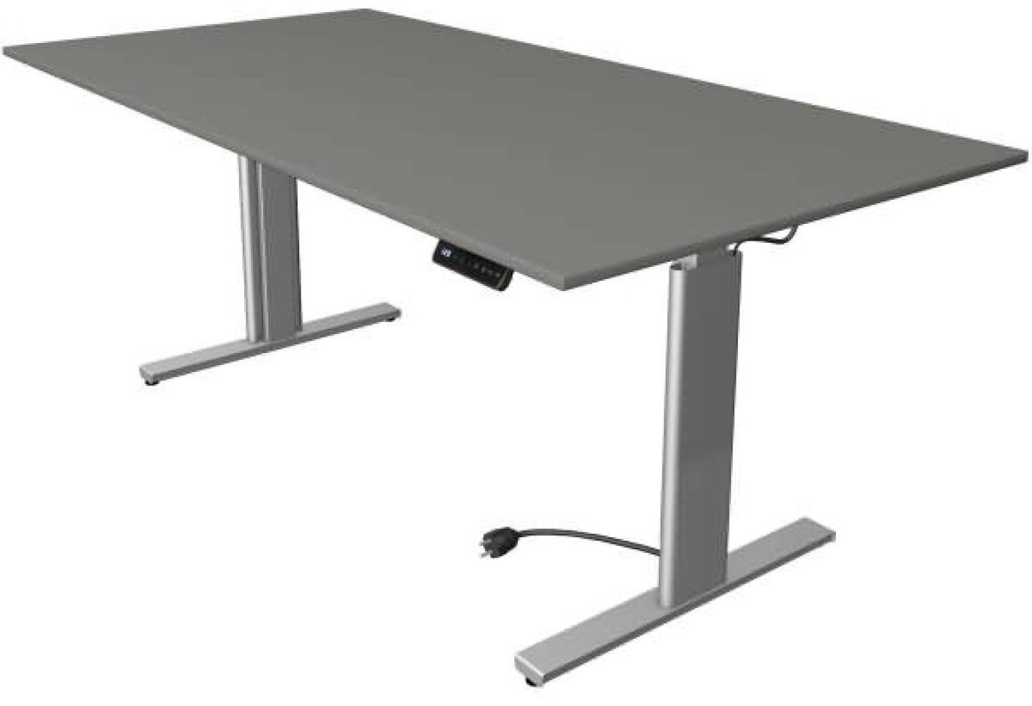 Kerkmann Schreibtisch Sitz-Stehtisch Move 3 silber 200x100x74-120cm elektr. höhenverstellbar grafit Bild 1