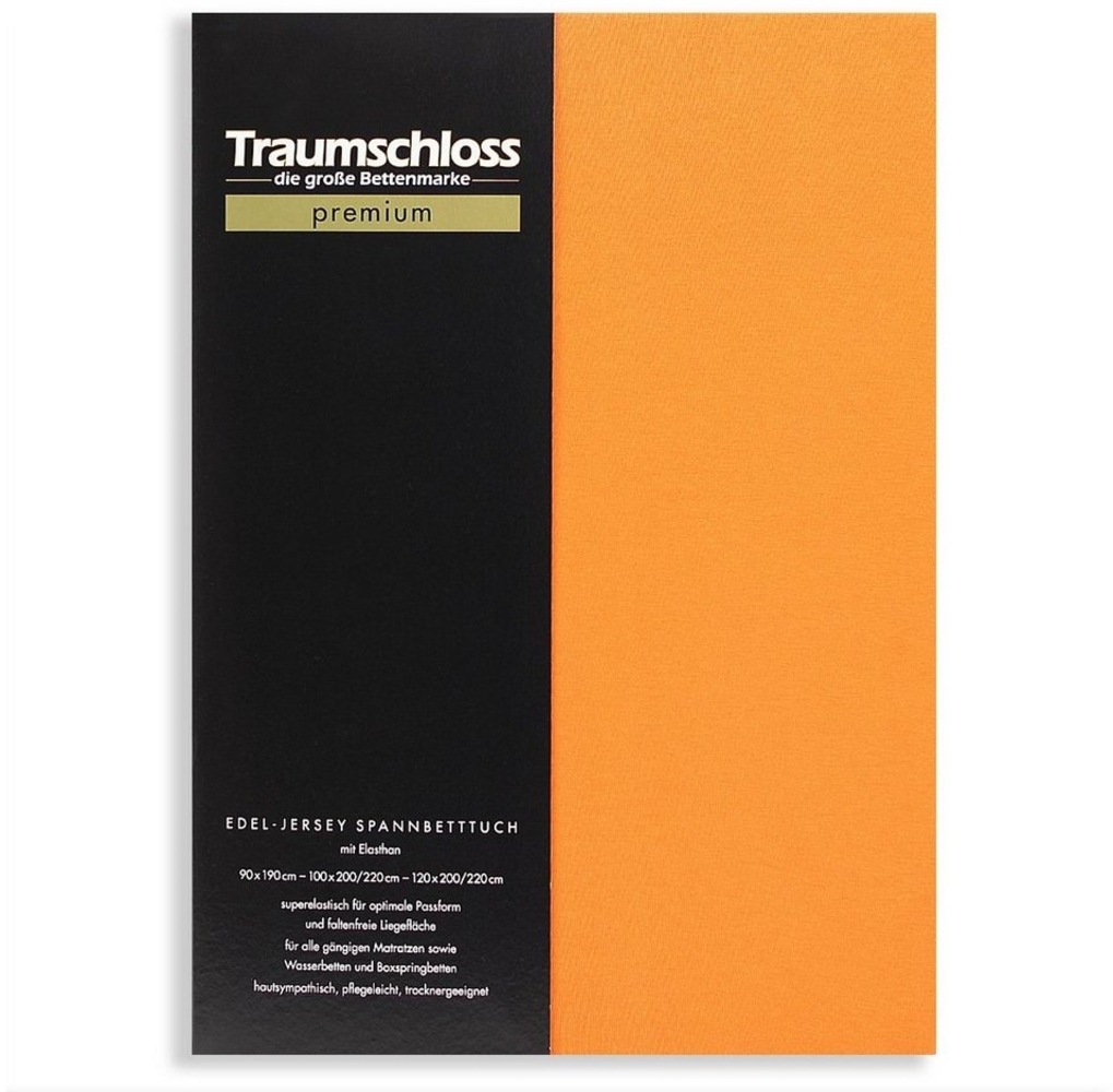Traumschloss Spannbettlaken Premium, Jersey, Gummizug: rundum, (1 Stück), 165g/m², 95% gekämmte Mako Baumwolle, 5% Elasthan Bild 1