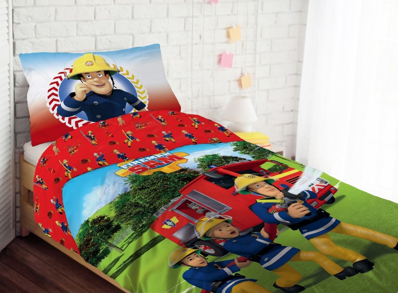 texpot Bettwäsche Feuerwehrmann Sam Garnitur Bettwäsche, Baumwolle, 2 teilig Bild 1