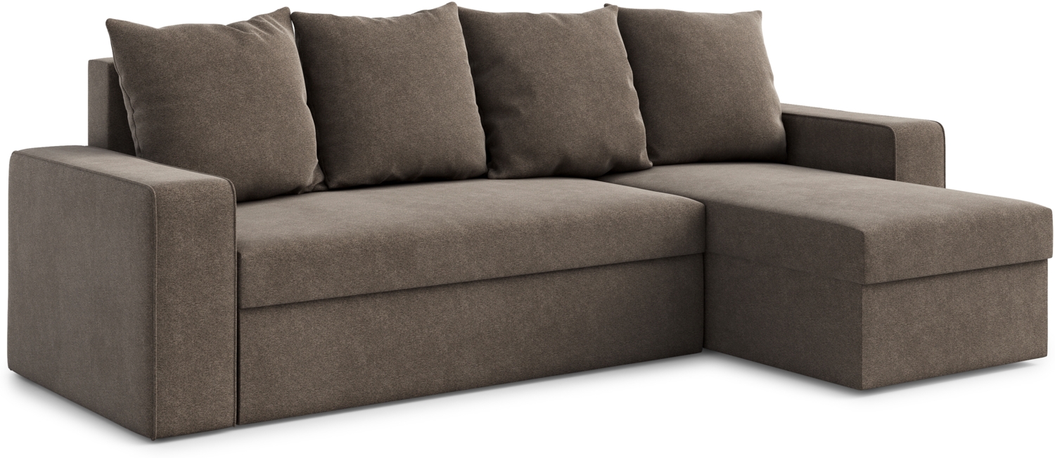 AX LIVING Eck Couch Klein Climpy 242 cm – Komfort & Stil in Braun Bild 1