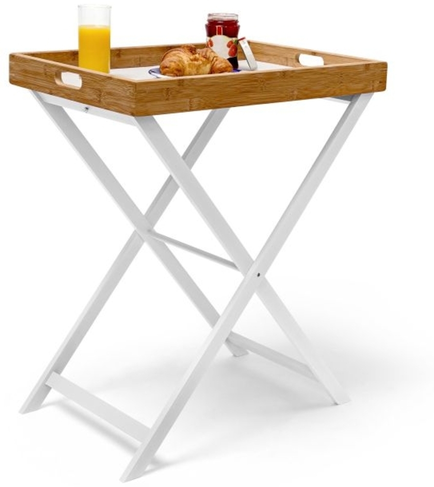Tabletttisch Holz & Bambus 72 cm 10019176 Bild 1