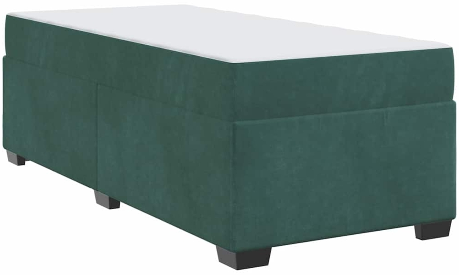 vidaXL Bettrahmen mit Matratze Dunkelgrün 90 x 190 cm Stoff 3399263 Bild 1