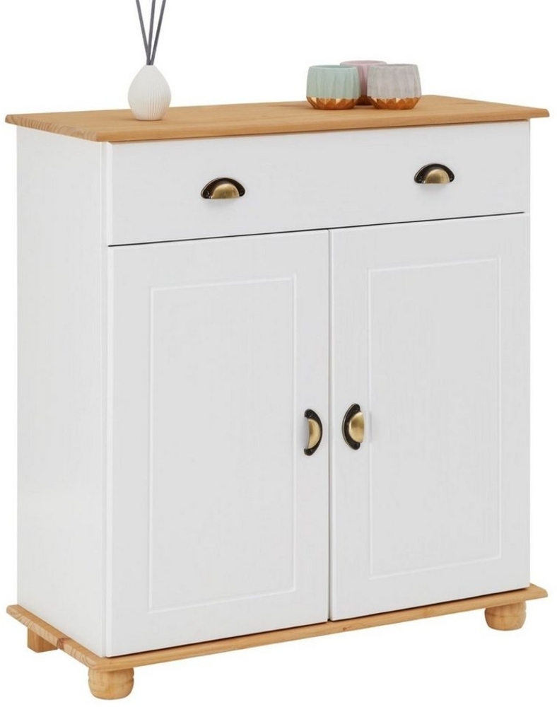 IDIMEX Highboard COLMAR, Kommode Vertiko Highboard Holz Anrichte Kiefer massiv 1 Schublade2 Tür Bild 1