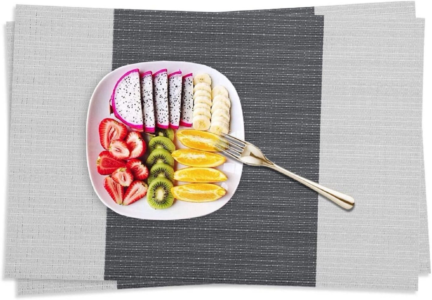 zggzerg Tischläufer Satz von 6 Platzsets, Tischsets PVC Hitzebeständig Bild 1