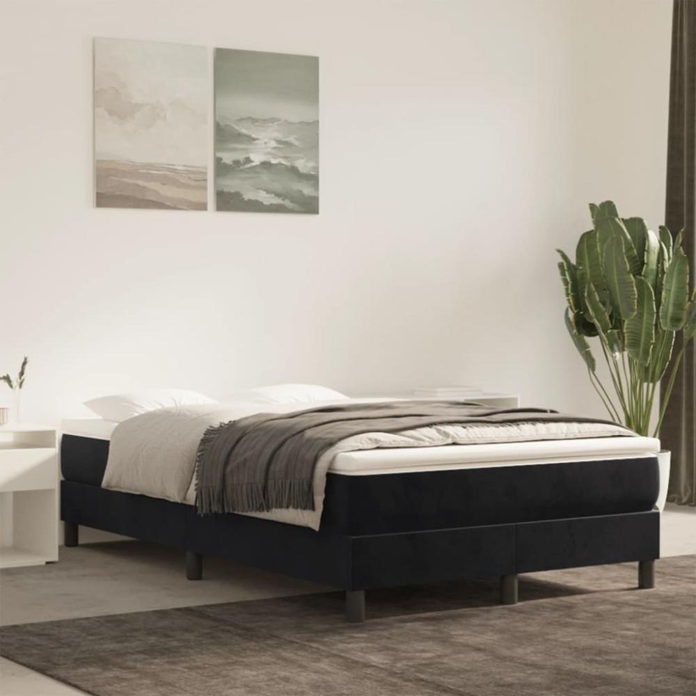 vidaXL Taschenfederkernmatratze Schwarz 120x220x20 cm Samt 4016614 Bild 1