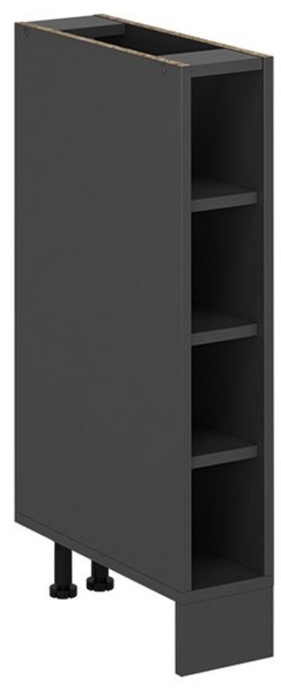 Küchenregal R-Line Anthrazit 15 cm ohne Arbeitsplatte Vicco Bild 1