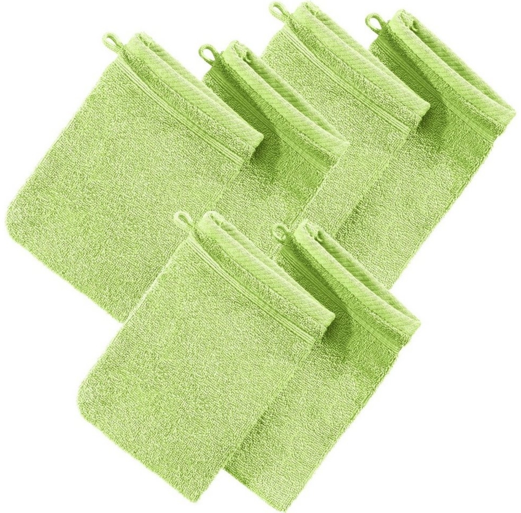 Erwin Müller Waschhandschuh Waschhandschuh "Heidelberg" 6er-Pack, Frottier (6-St), Walk-Frottier Uni Bild 1