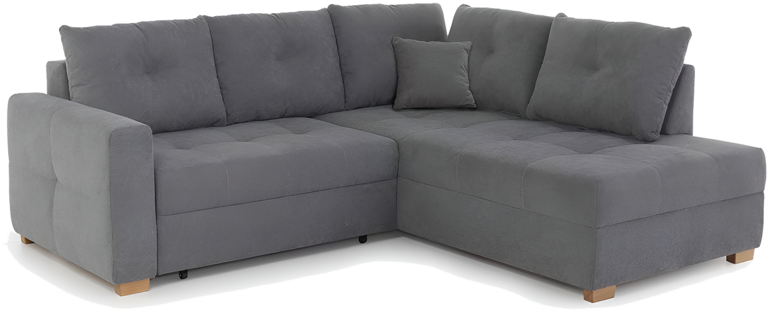 Ecksofa Herford / Heidelberg, Stoff, Grau, 228 x 94 x 199 cm Bild 1