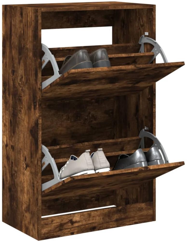 vidaXL Schuhschrank Räuchereiche 60x34x96,5 cm Holzwerkstoff 839949 Bild 1