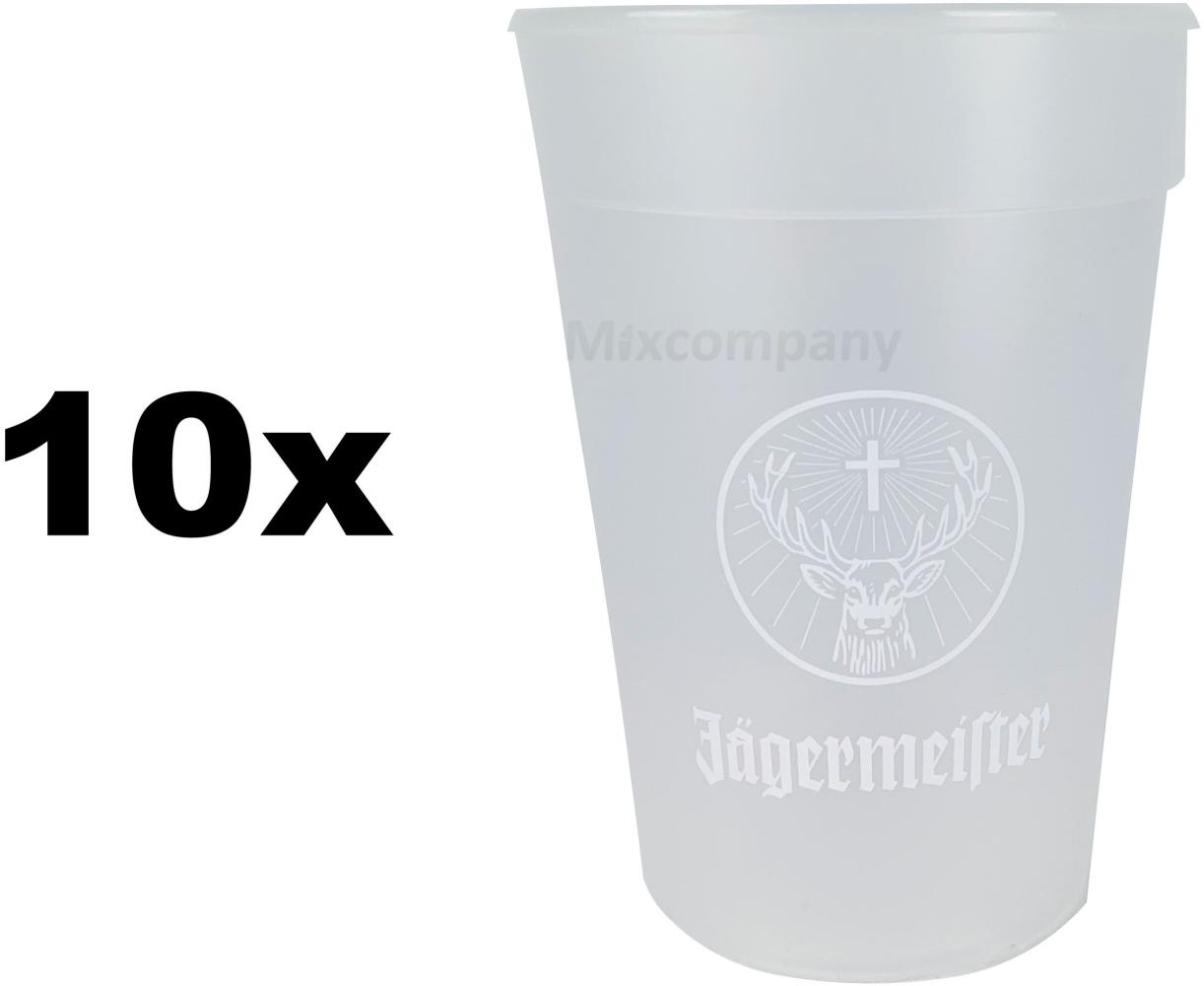 Jägermeister Becher aus Kunststoff Set - 10x Becher 0,3 geeicht Bild 1