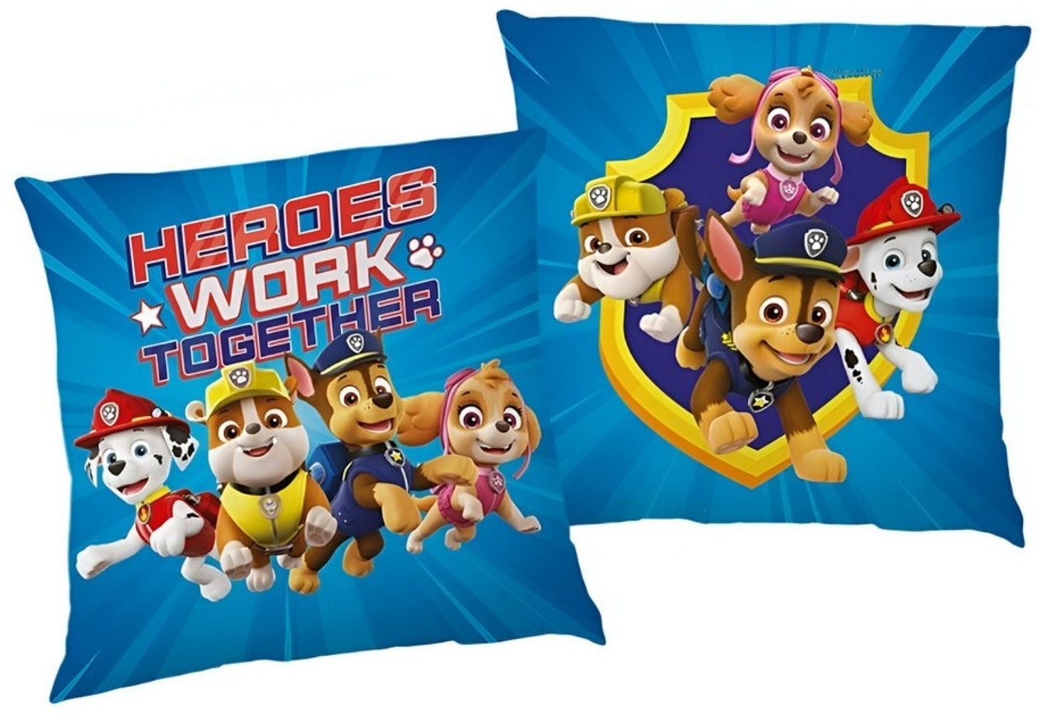 PAW PATROL Dekokissen Paw Patrol Chase Kissen Dekokissen Cushion 40x40 cm Baumwolle Bild 1