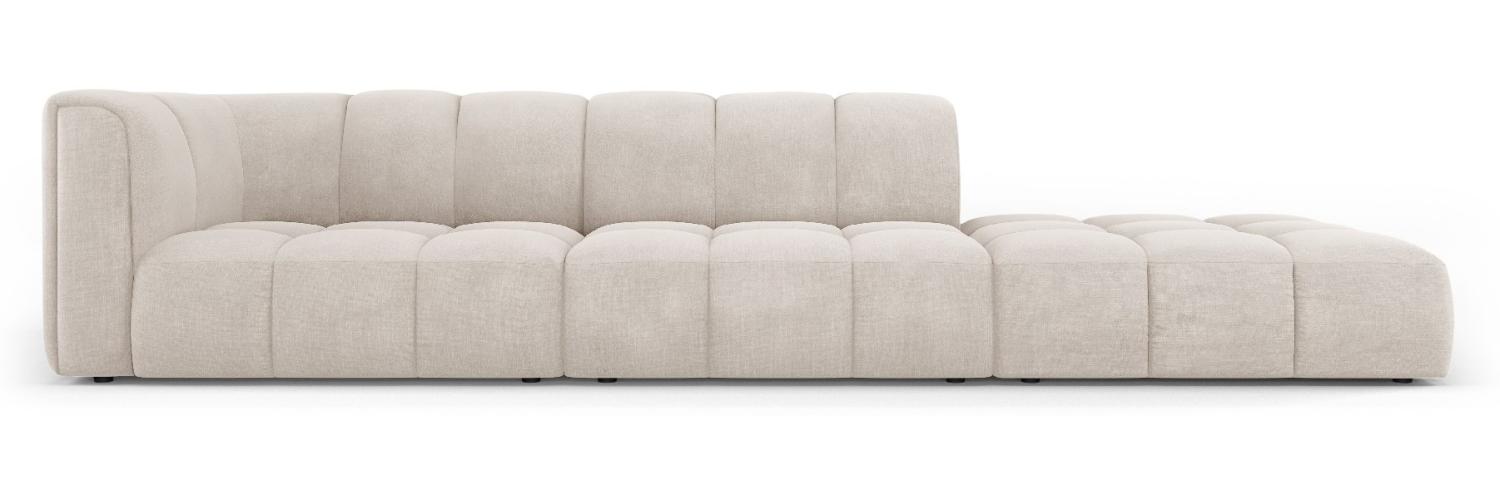 Micadoni Modulares Sofa Serena 4-Sitzer offene Seite Rechts Strukturierter Stoff Beige Bild 1