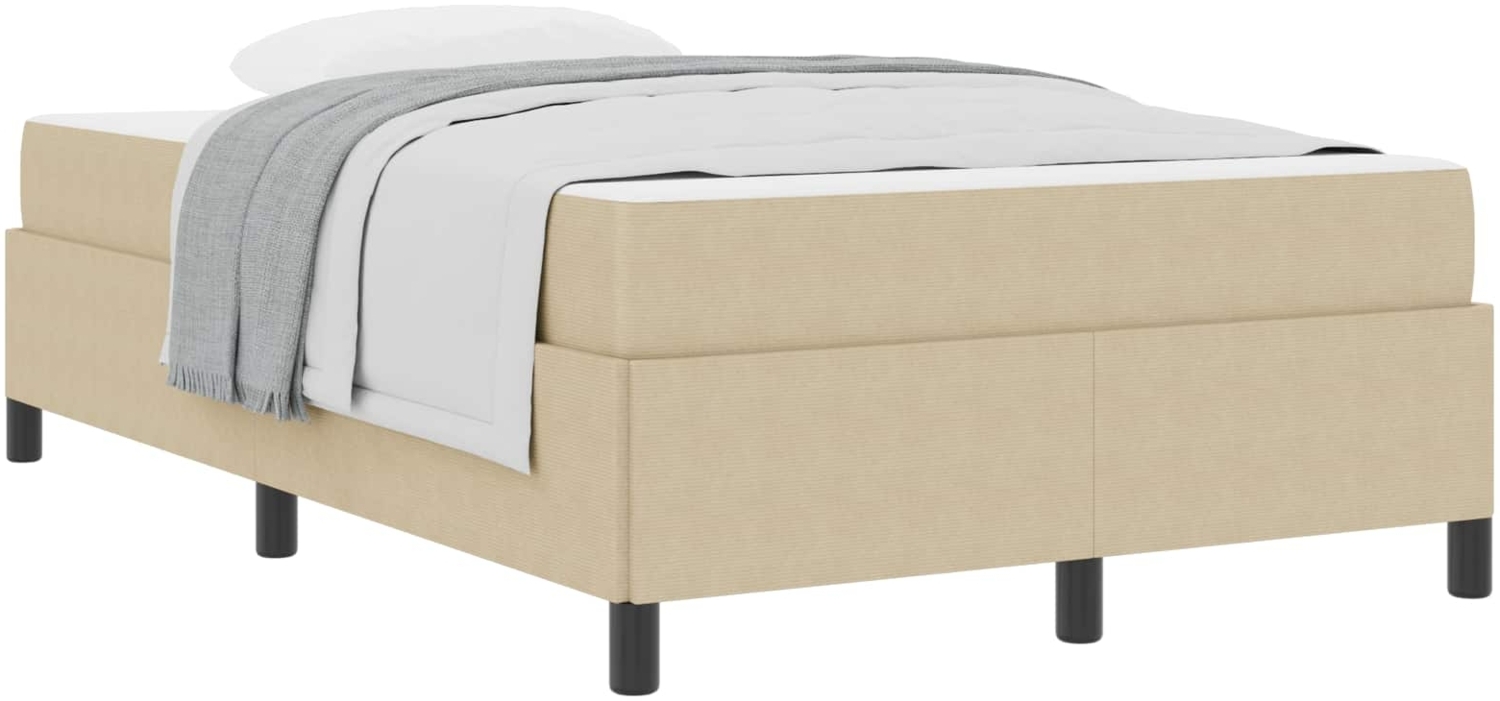 vidaXL Bettrahmen mit Matratze Hellgrün-Grau 120 x 190 cm Stoff 3399114 Bild 1