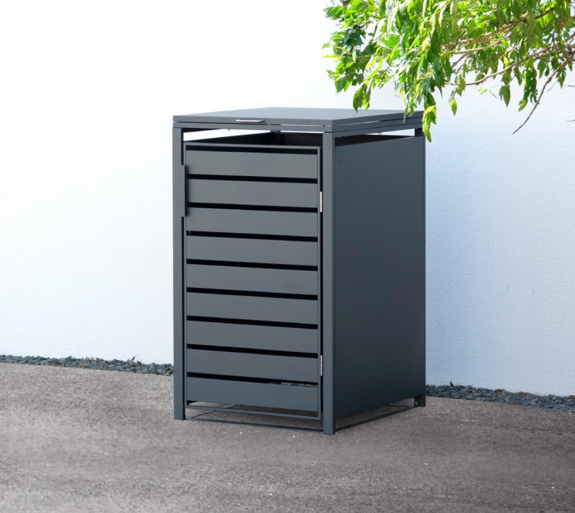 Westmann Metall Mülltonnenbox Kubus | 240 L | Anthrazit | 68x80x116 cm Bild 1