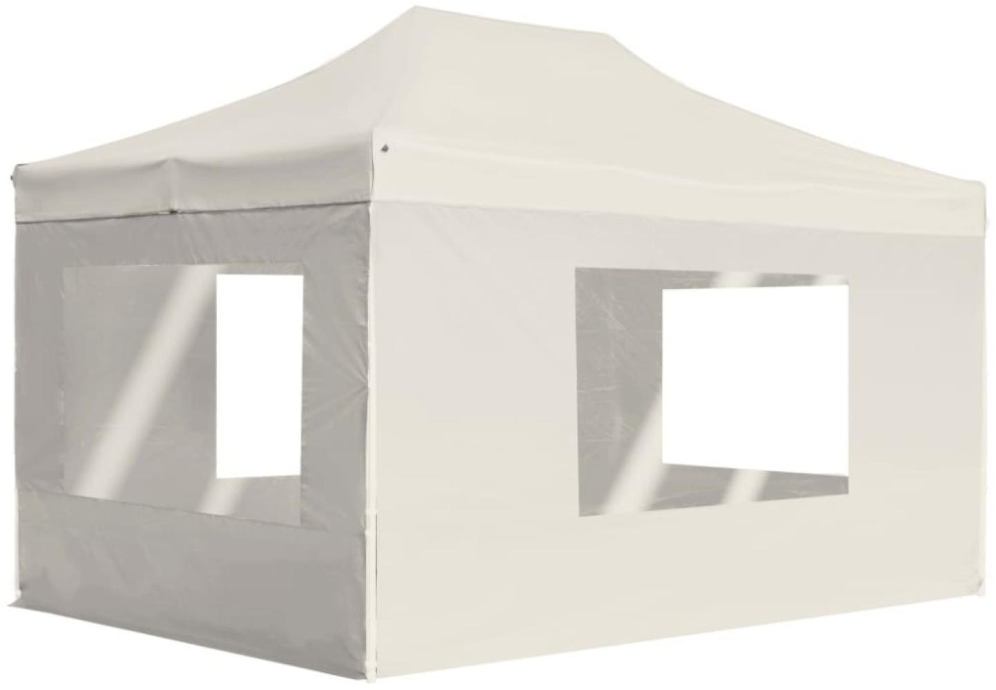 vidaXL Profi-Partyzelt Faltbar mit Wänden Aluminium 4,5x3 m Creme 45496 Bild 1