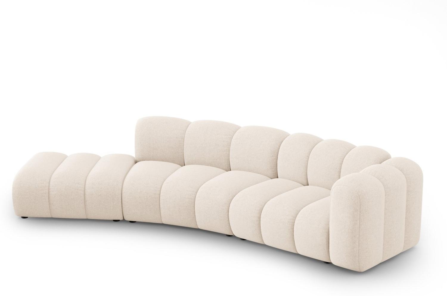 Micadoni Modulares Sofa Lupine 5-Sitzer Links Chenille Helles Beige Bild 1