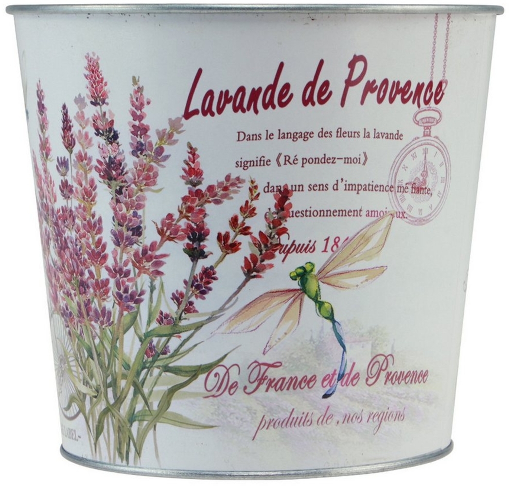 Viana Übertopf Metall Übertopf Lavendel Design Ø24cm Blumentopf Dekoration Bild 1