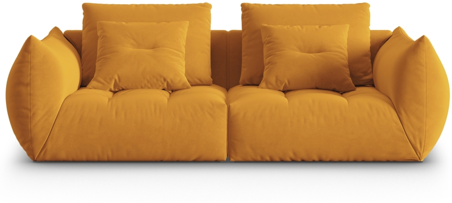 Micadoni Sofa Bloom 3-Sitzer Samt Gelb Bild 1