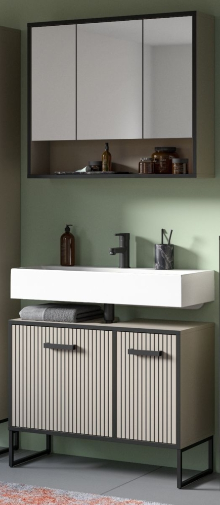 Badmöbel Set 2-teilig Scana in sand 80 x 192 cm Bild 1