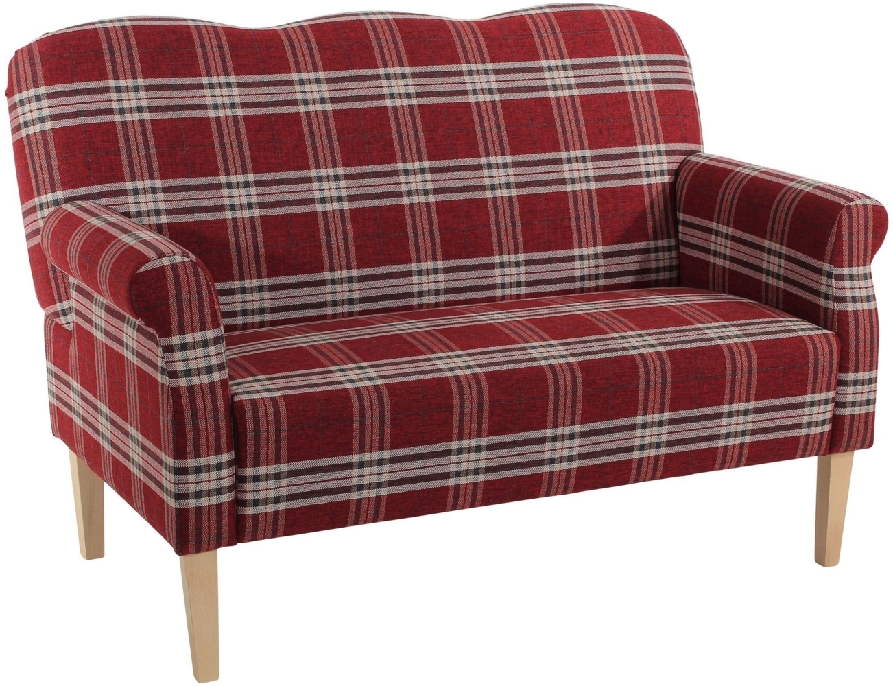 Küchensofa Karin Bezug Flachgewebe Buche natur / rot 21907 Bild 1