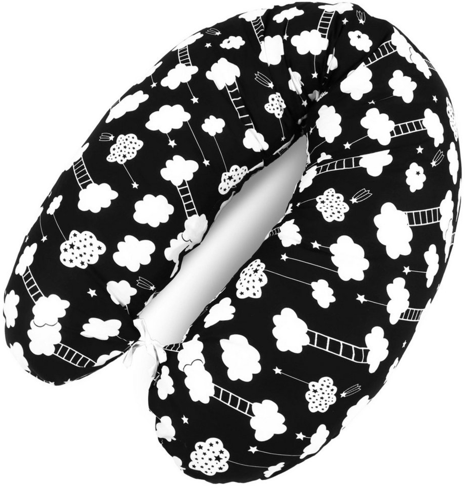 Amilian Stillkissen XXL 170 cm - Schwangerschaftskissen & Seitenschläferkissen mit Bezug, - Lagerungskissen - Nursing Pillow - Pregnancy Pillow, mit Füllung, Schlafkissen für Seitenlage - Körperkissen Bild 1