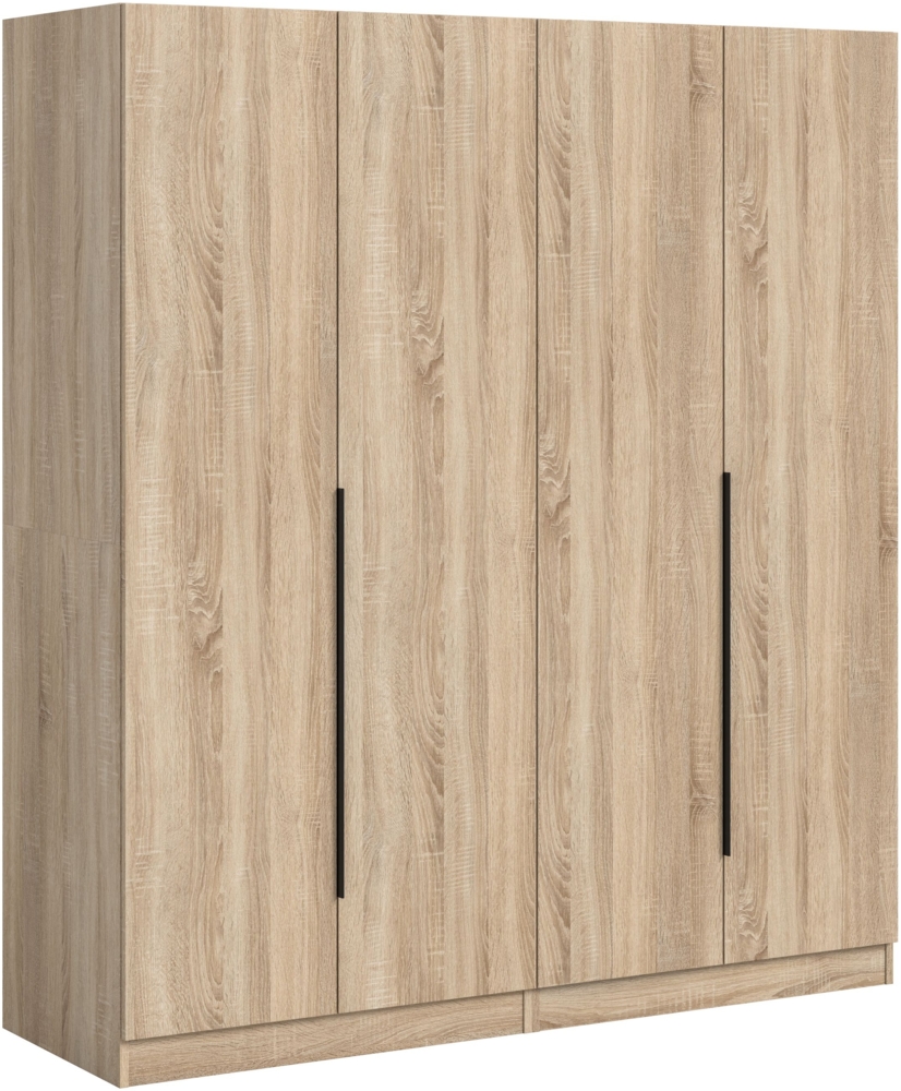 Kleiderschrankkombination Alvas (B/H/T: 160x180x52 cm) in Sonoma Eiche Nachbildung und Sonoma Eiche Nachbildung Bild 1