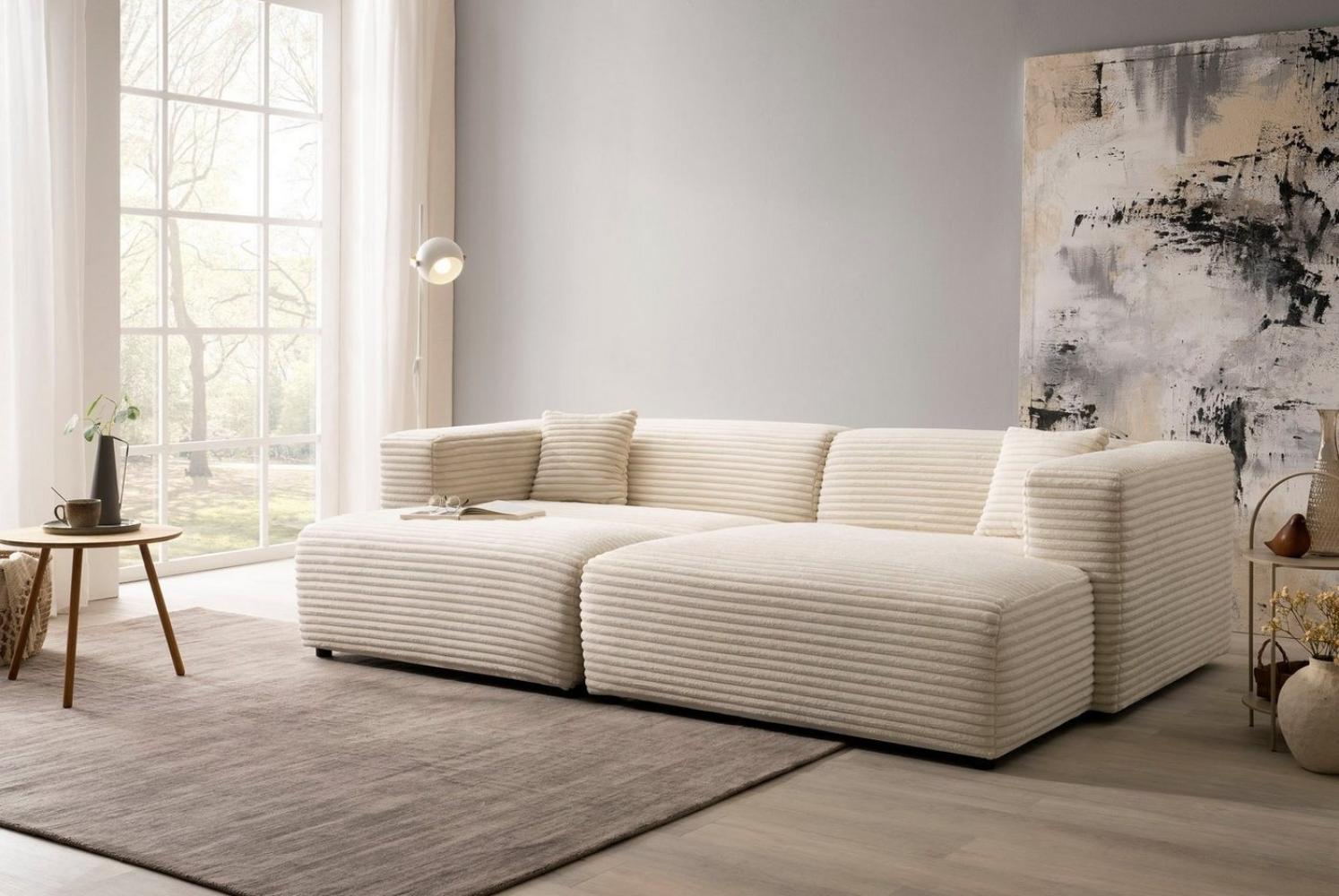 andas Polsterecke BAKELS, Ecksofa-Set (incl. Hocker) im trendigen Megacord Bild 1