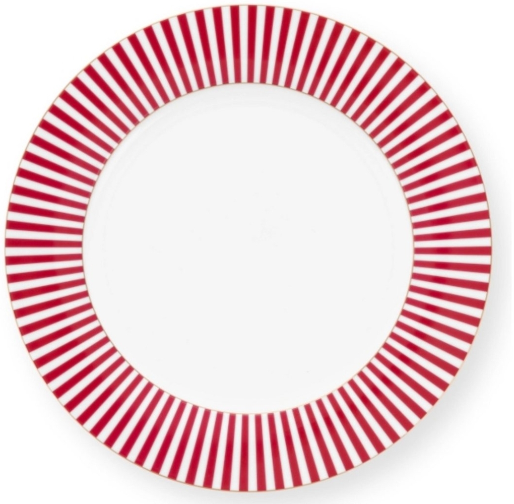 Pip Studio Speiseteller Royal Stripes Dark Pink (26,5 cm) 51.001.347 Bild 1
