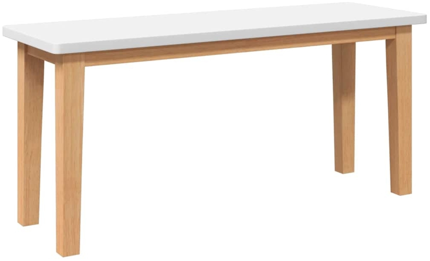 vidaXL Bank 90 cm Weiß Massivholz Gummibaum 4102598 Bild 1