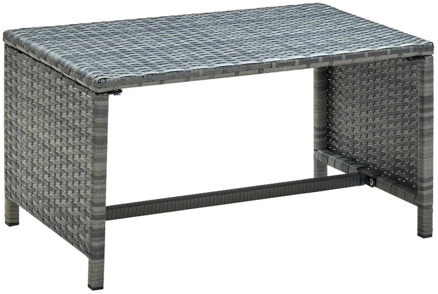 vidaXL Couchtisch Anthrazit 70x40x38 cm Poly Rattan 46394 Bild 1