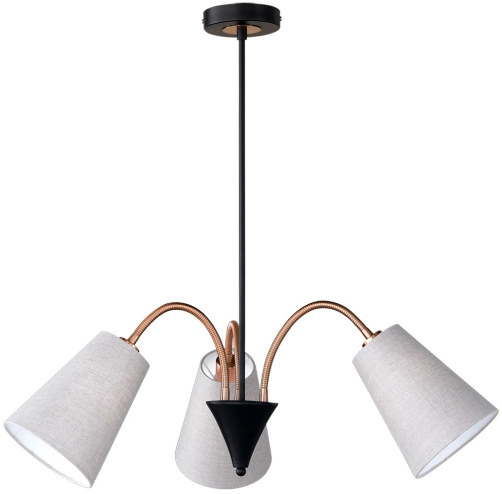 Hängeleuchte mit Lampenschirmen aus Stoff HOPPER Bild 1