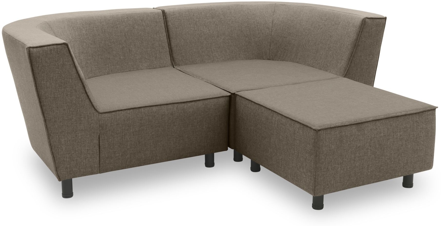 Gartenlounge Set 2 Brandie 206x77x176 mit Outdoorbezug in braun Bild 1