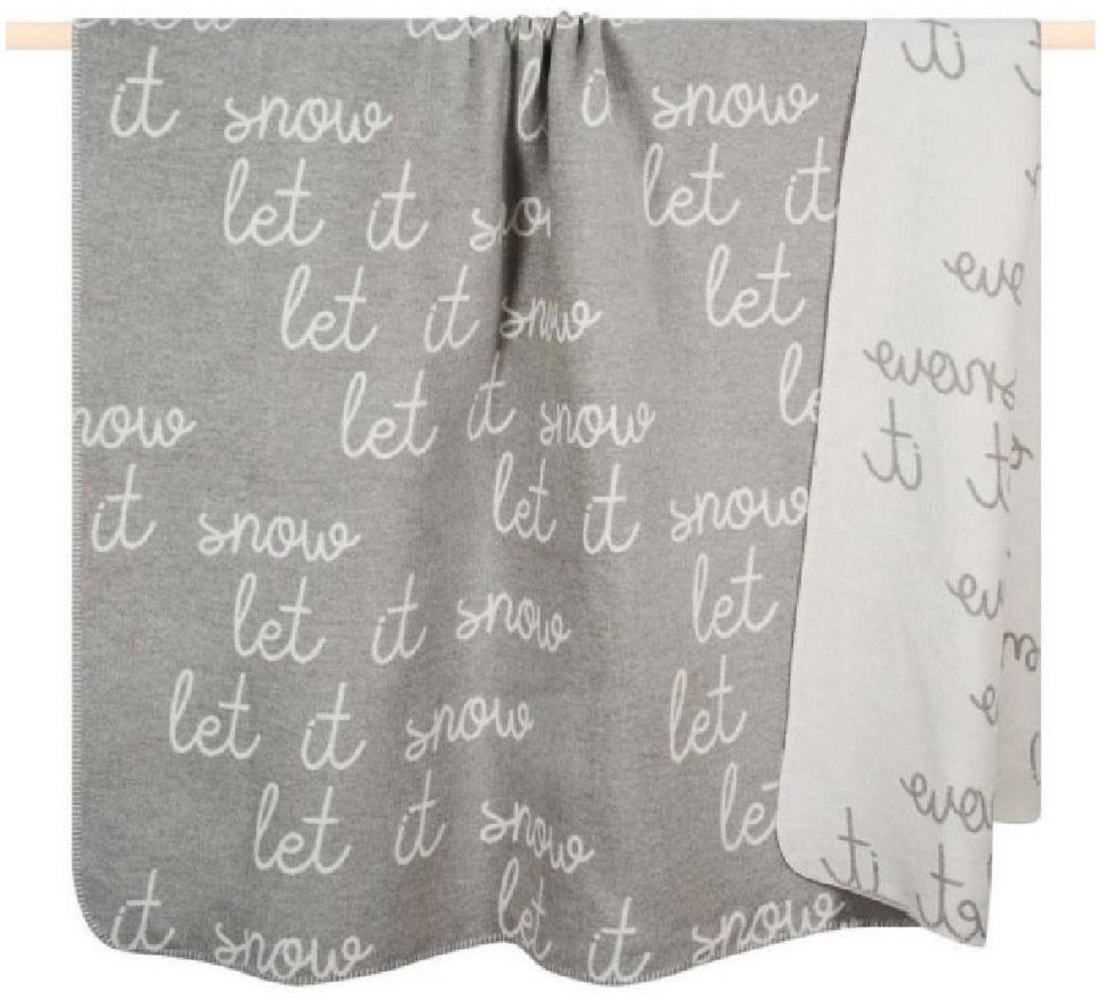 pad Wohndecke, Mischgewebe, 150x200 cm, Cuddle Let it Snow Grau Bild 1