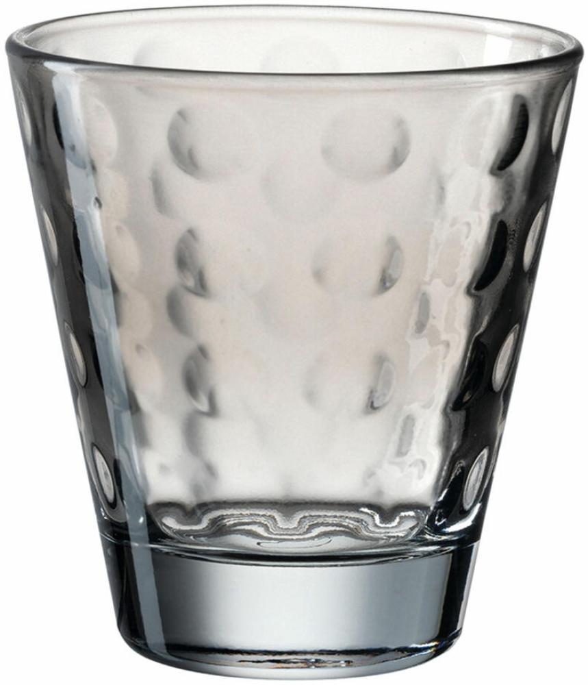 Leonardo Trinkglas Optic, Becher, Wasserglas, Kalk-Natron Glas, grau, 215 ml, 025893 Bild 1