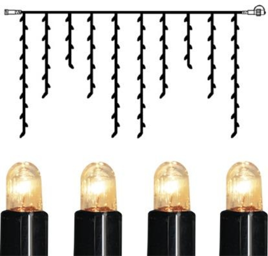 System Expo Eisregen-Lichterkette 2x1m 100 Leuchtmittel warmweiß, IP44 Bild 1