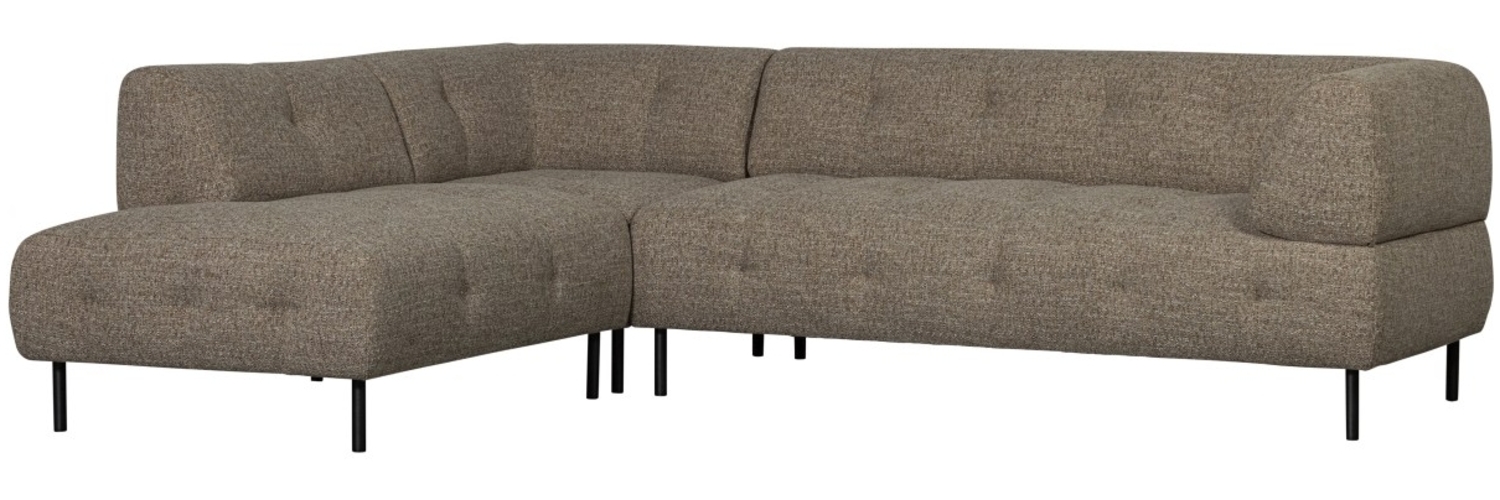 Ecksofa Lloyd aus grobmaschigen Stoff Links, Dunkelbraun Bild 1