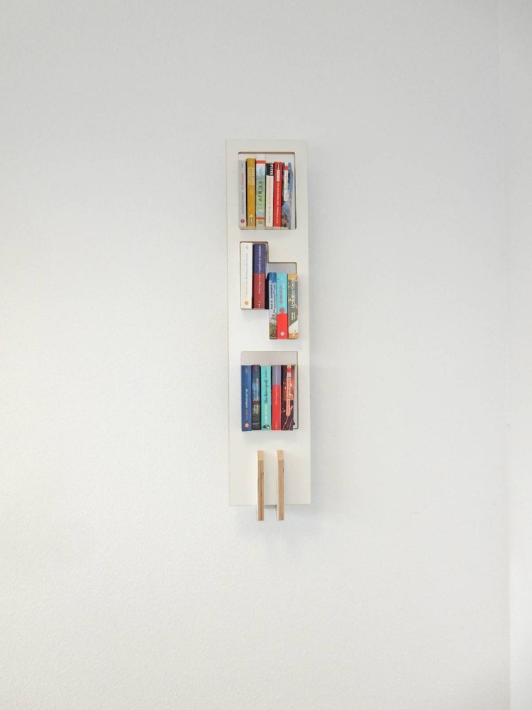 Lesestoff Bücherregal, Weiß Bild 1