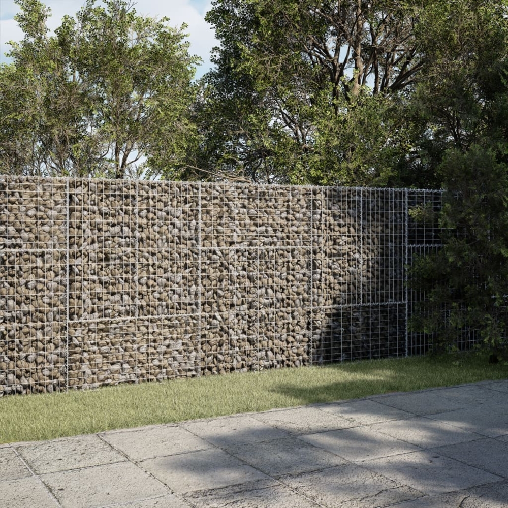 vidaXL Gabione mit Deckel 300x50x150 cm Verzinktes Eisen 3295156 Bild 1