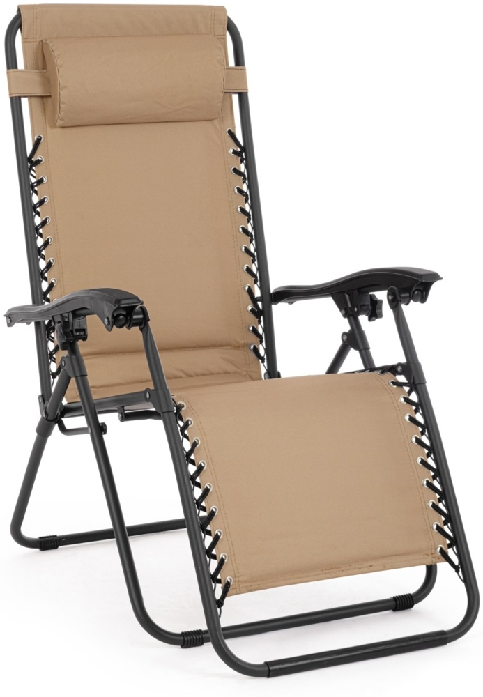 Loungesessel Wayne aus Metall, Beige Bild 1