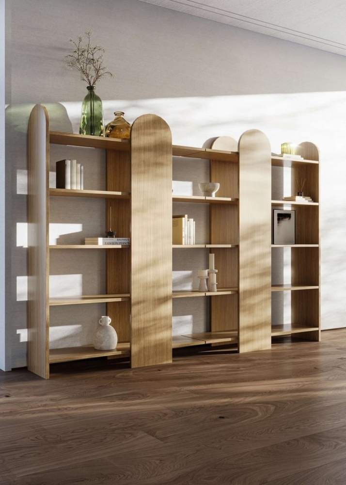 TemaHome Bücherregal Venice, Offenes elegantes Designregal, 5 Ablagen, Höhe 175 cm, mit abgerundete Aussenseiten, mit verstecktem Stauraum Bild 1