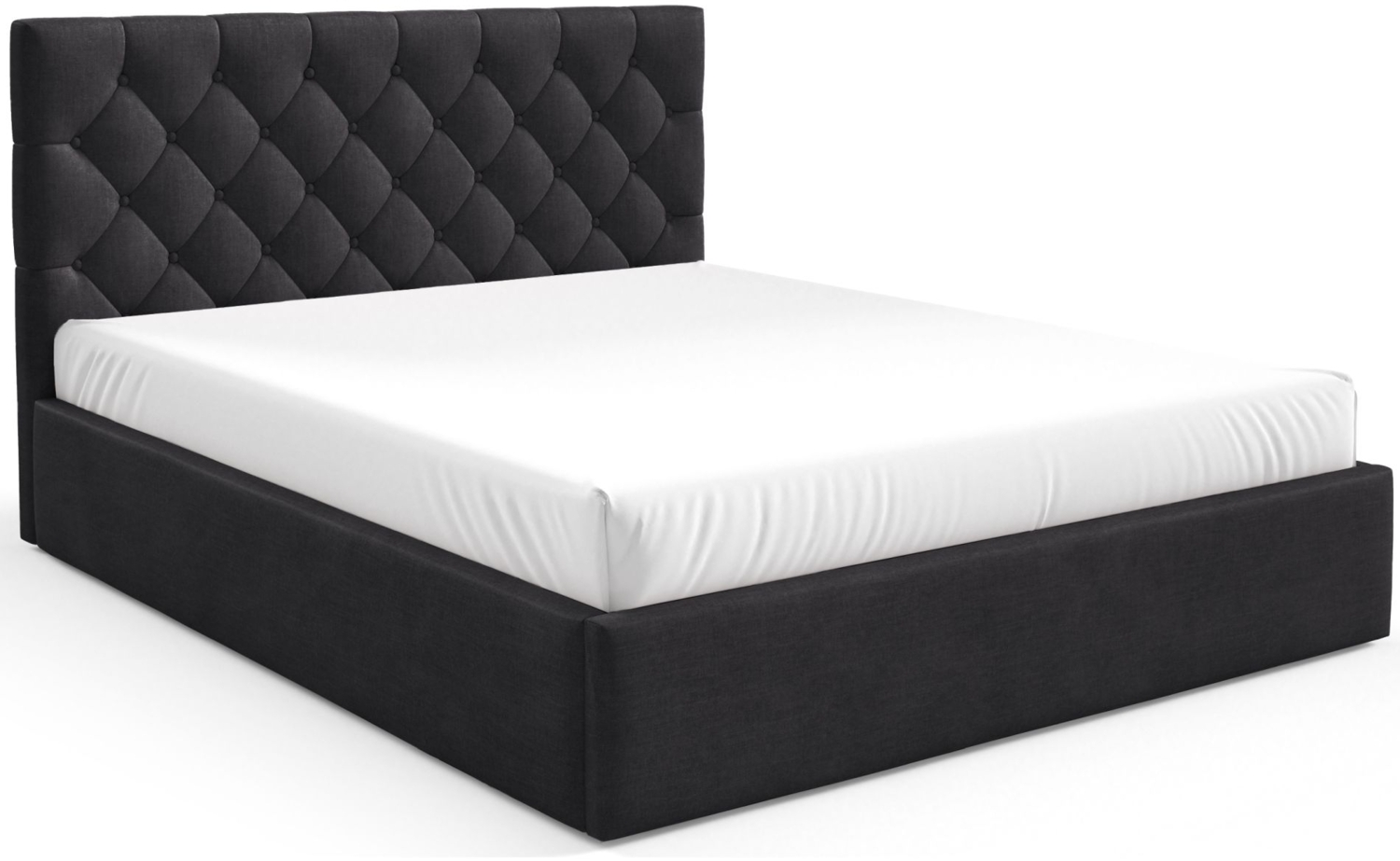 Selsey 'Aurevia' Polsterbett 160x200 mit Bettkasten und Samtbezug, graphitgrau Bild 1